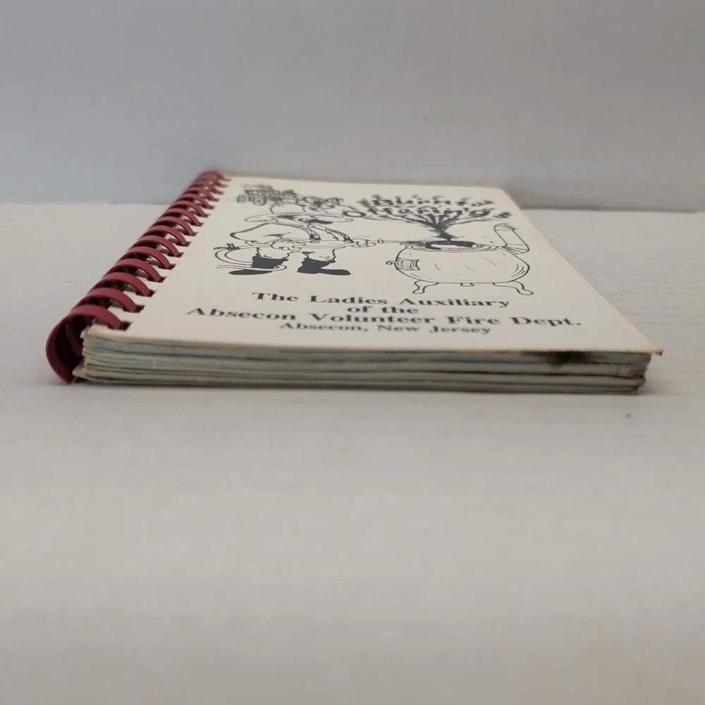 Burnt Offerings Cookbook Ladies Auxiliary Absecon Fire Dept New Jersey Community